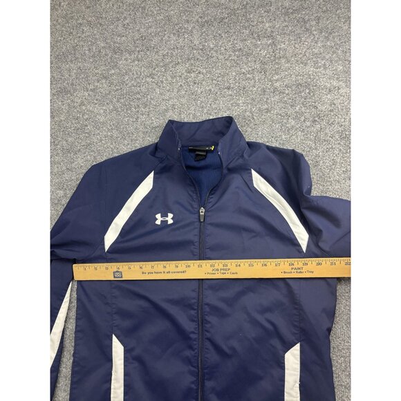 Under Armour Jacket Mens Small Navy Blue Full Zip Warm Up Track Athletic - Picture 4 of 8